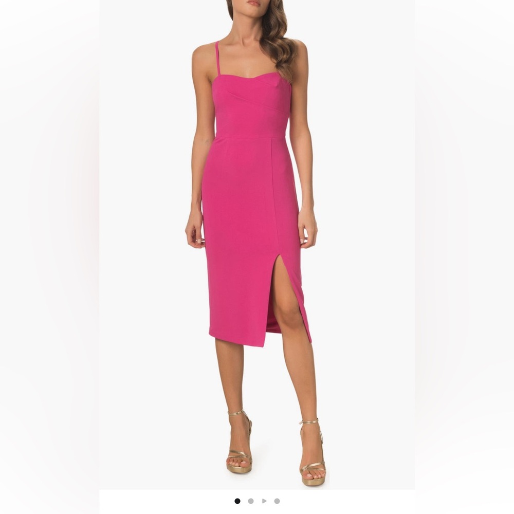 Dress The Population - Alana Body Con Dress - Bright Fuchsia